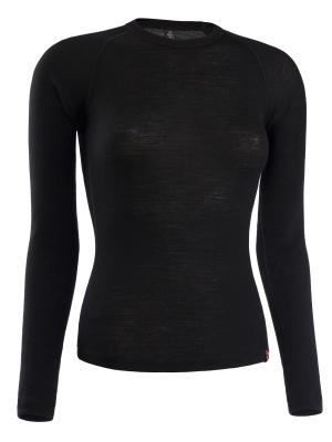 ТЕРМОБЕЛЬЕ ФУФАЙКА MERINO WOOL LJ ЧЕРНЫЙ L