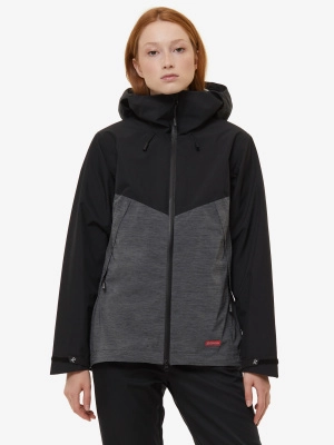 КУРТКА ШТРМ ЖЕН VALENCY СЕРЫЙ МЕЛАНЖ/ЧЕРНЫЙ 46