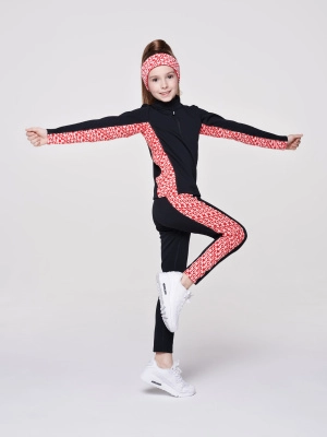 КОСТЮМ ТРИКОТАЖНЫЙ СПОРТИВНЫЙ ДЛЯ ДЕТЕЙ INGI ЧЕРНЫЙ/КРАСНЫЙ 92