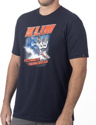 Футболка / Speedway Tri-blend Tee LG Navy - Fiery Red