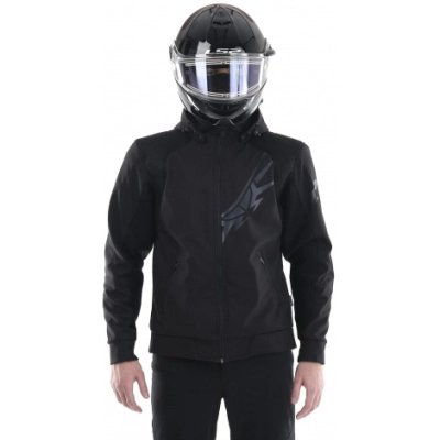 Мототолстовка DF Urban Black с защитой (XL)