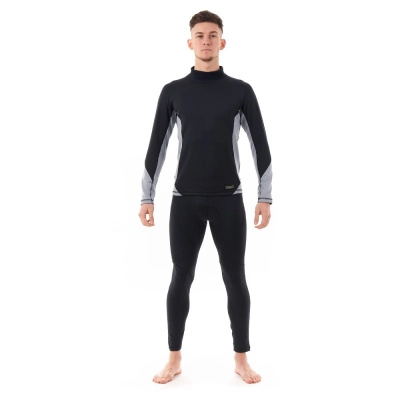 Термобелье зимнее с высоким воротом мужское Black - Gray 2023 (XXL)