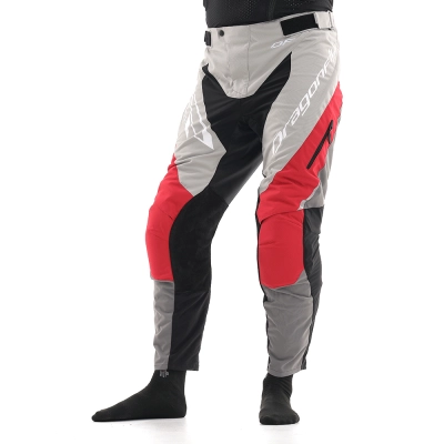 Брюки Эндуро Freeride DF Grey-Red 2022 (Короткие)