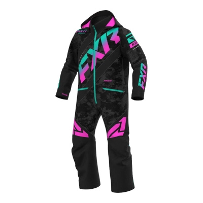Комбинезон FXR CX с утеплителем (Black Camo/Mint-E Pink Fade, 6)