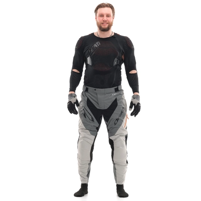 Брюки Эндуро Freeride DF Grey-Orange 2022 (Короткие)