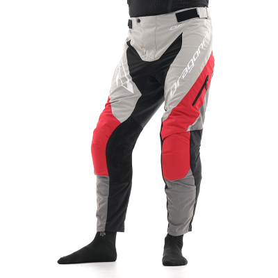Брюки Эндуро Freeride DF Grey-Red 2022 (Короткие)
