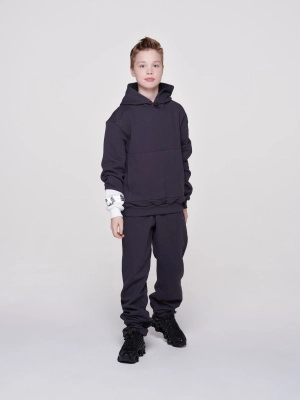 ДЖЕМПЕР С КАПЮШОНОМ ДЛЯ МАЛЬЧИКА SKILL СЕРЫЙ ТМН 158