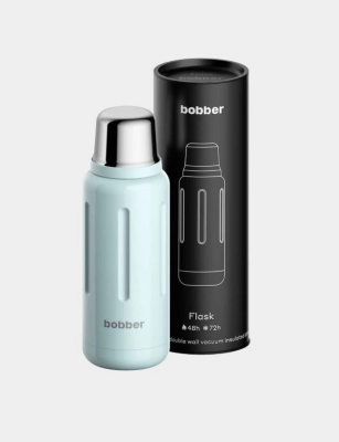Термос для напитков, вакуумный, бытовой, тм "bobber". Объем 770 мл. Артикул Flask-770 Light Blue