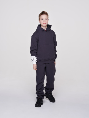 ДЖЕМПЕР С КАПЮШОНОМ ДЛЯ МАЛЬЧИКА SKILL СЕРЫЙ ТМН 140