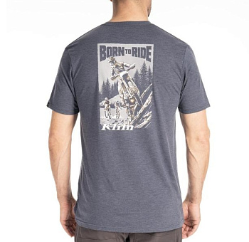 Футболка / Saddle Mountain Tri-blend Tee LG Navy Frost - Monument
