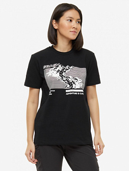 ИЗДЕЛИЕ БЕЛЬЕВОЕ ТРИКОТАЖНОЕ СПОРТИВНОГО НАЗНАЧЕНИЯ ФУТБОЛКА ЖЕН TOPOGRAPHY LT ЧЕРНЫЙ 44