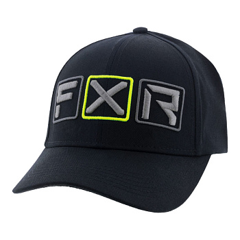 Бейсболка FXR MAVERICK (Black/HiVis, OS)