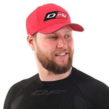 Бейсболка Classic DF Red D-fly(Изогнутый козырек)